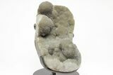 Green Druzy Quartz Formation With Metal Stand #209188-1